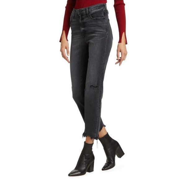Jonathan Simkhai Standard Jeans River High Rise Straight Leg in Vintage Noir - Picture 2 of 16